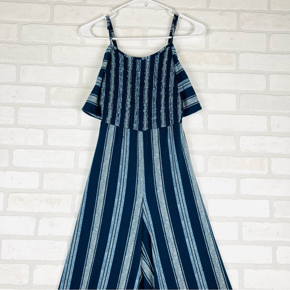 Super Cute Boho Hippie Romper Pantsuit, Shades of Blue, Travel, Summer‎ Size 7-9 - Picture 1 of 13